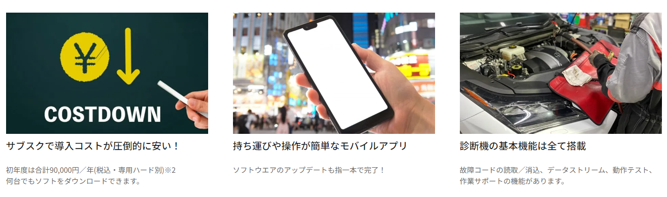 TCMa | 46メーカー対応次世代車両診断アプリ